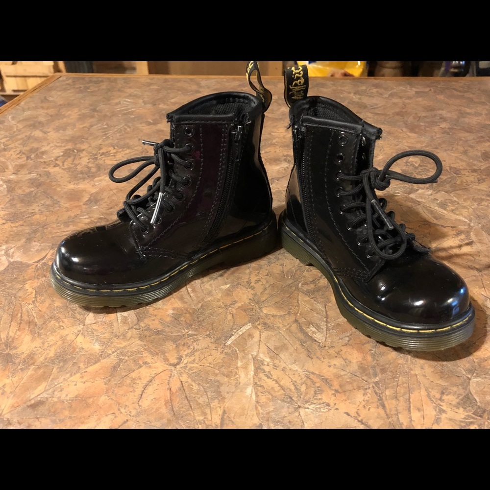 Toddler Girl’s black patent Dr. Marten’s, size 9